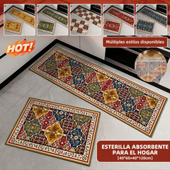 【40*60+40*120cm】💧Alfombrilla súper absorbente｜40×60+40×120cm, antideslizante y de secado rápido para el hogar