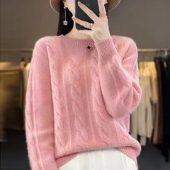 【S-3XL】 🤩Nuevo suéter de punto suave con cuello redondo y cuello redondo de invierno