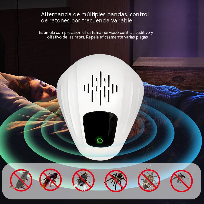 【Compra 1 y llévate 1 gratis】🐀Repelente ultrasónico de roedores de 360 grados