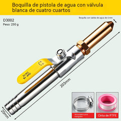 🚿(1 juego: boquilla pulverizadora + abrazadera para tubería de agua + cinta de teflón)💧 Pistola de agua a alta presión: lavado de autos, jardín, 10 veces más presión, multimodo ⚡