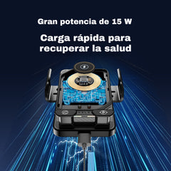 🚗 Soporte para coche 2 en 1 y cargador inalámbrico: manos libres y carga completa en cualquier lugar 📱