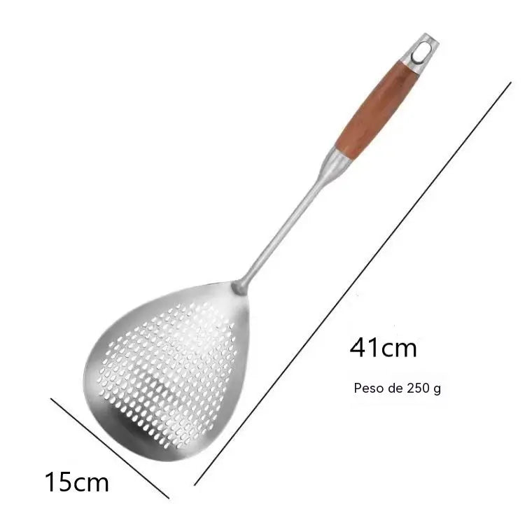 Colador de acero inoxidable de malla fina - Versión mejorada 2026 Malla de filtro ultrafina con mango, cuchara para filtro de aceite, colador de alimentos para cocina