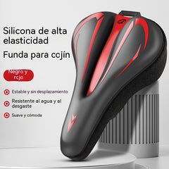 🚲Funda para sillín de bicicleta de montaña, fabricada en cuero de silicona grueso e impermeable, ultrasuave.