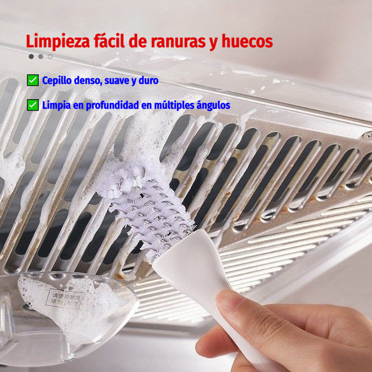 【Juego de 5 piezas】👍🏠Cepillo para limpiar campanas extractoras, cepillo multifuncional para limpiar ranuras