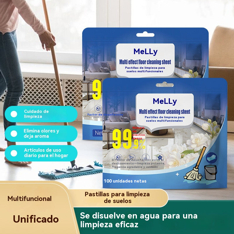 ✨【Compra 2 y llévate 2 gratis, 400 hojas en total】Limpiador de suelos multifuncional para el hogar: elimina manchas, es antibacteriano y deja una fragancia agradable.
