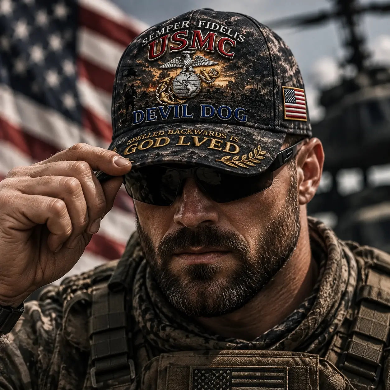 🦅Gorra de béisbol Faith del Cuerpo de Marines de EE. UU.
