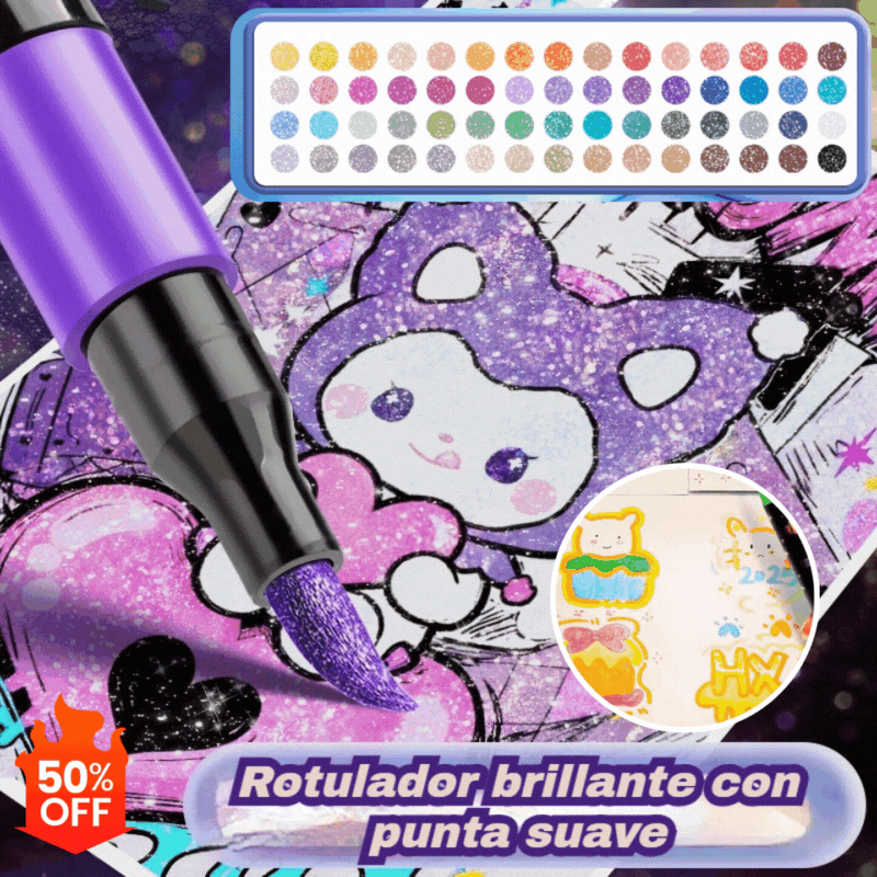 【24 colores】🔥✨️Set de iluminadores flash de doble punta