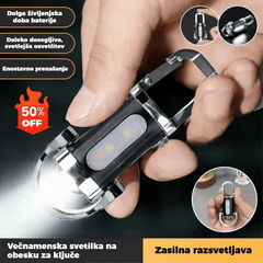 【2 kos】🔥Odlična ponudba🔥Super svetla vodoodporna mini svetilka s ključem in svetilnostjo 1200 lm