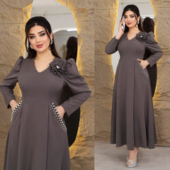 🔥🔥【S-5XL】【40-120kg】🥰 👗Nuevo vestido de moda otoño e invierno 2025 con estampado grande