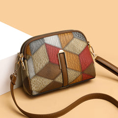 👜2026 nuevo bolso cruzado a cuadros con bloques de color a la moda para mujer