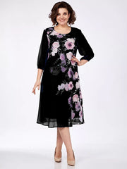🌸Venta Flash--49% DE DESCUENTO💥💕【S-5XL】 Elegante Vestido Estampado Floral Primaveral 🌷💃