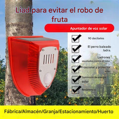 🔥Alarma solar, luz de alarma antirrobo con sensor de cuerpo humano, repelente de animales ultrasónico