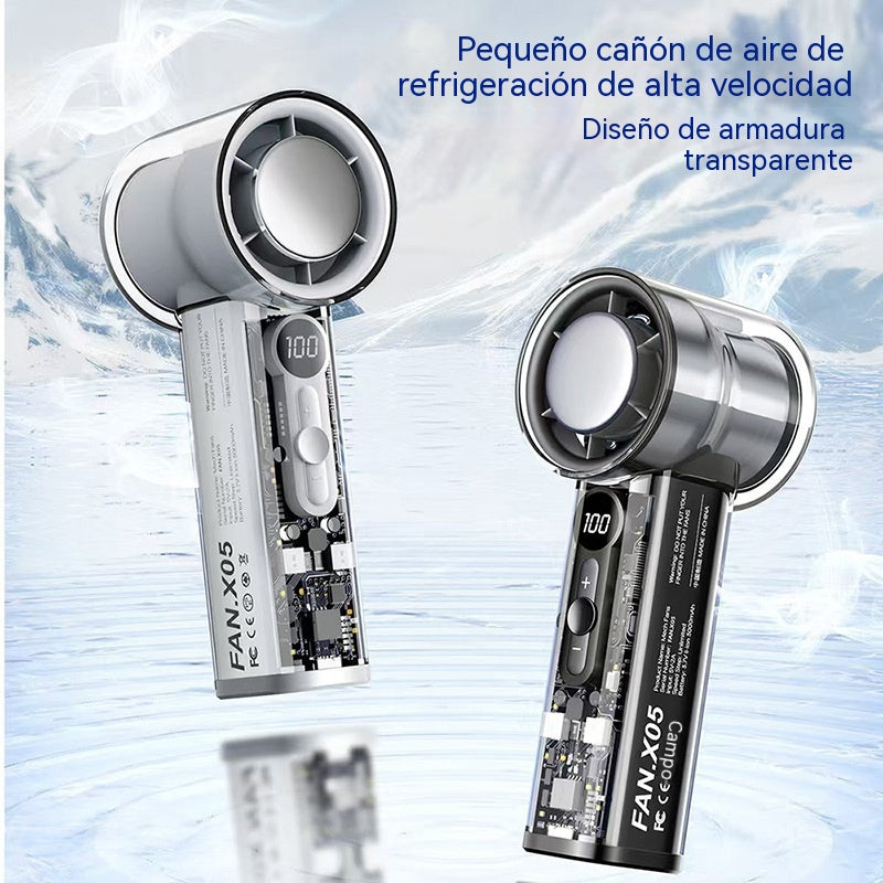🔥【Oferta por tiempo limitado】🌀Mini ventilador de refrigeración, ventilador de turbina mecánica transparente