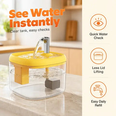 Dispensador de agua para mascotas ilent con cuenco de PET apto para alimentos 🐾 Agua fresca, fluida y perfecta para bebedores exigentes ✨