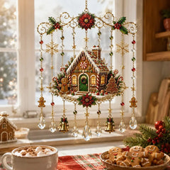 🔥Último día con 49% de descuento: Adorno navideño de vidrieras hecho a mano para ventanas.