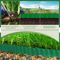 [15cm×9m]Valla decorativa de plástico para jardín, barandilla de protección para el borde del césped