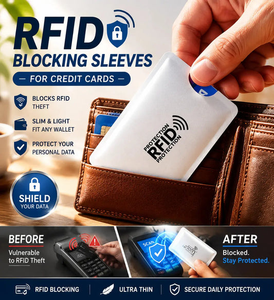 8 piezas 22€🔒 8 Fundas con Bloqueo RFID para Tarjetas – Protección para Tarjetas Bancarias e Identificación