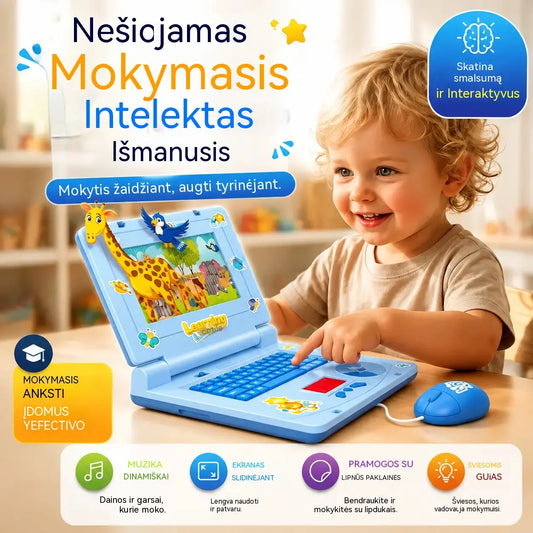🎁 Edukacinis kompiuteris vaikams | Kūrybiška dovana mažiesiems 💖