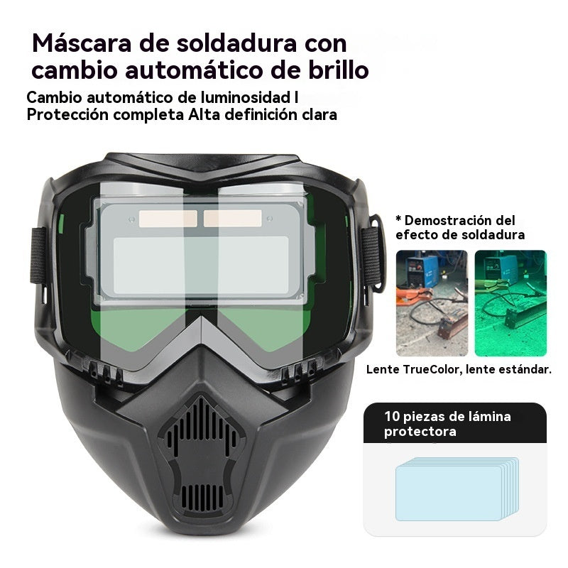 🔥😎Casco de soldadura totalmente automático con cambio de luz y máscara protectora montada en la cabeza para soldadores