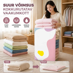 【5-osaline komplekt】 Suur, kokkusurutav vaakumkott: pumpa pole vaja, lekkekindel ja ideaalne ruumi kokkuhoiuks kohvrites ja kodus