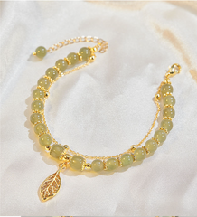 ✨【30%OFF】Nueva pulsera de jade hetiano de oro de 14 quilates