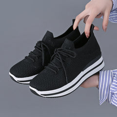 【 36-41】Zapatos deportivos informales para mujer, tela de malla con mosca, zapatos informales transpirables y cómodos