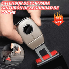 🚗【4 piezas】Extensor metálico para el cinturón de seguridad del coche: diseño extendido para un viaje más cómodo.
