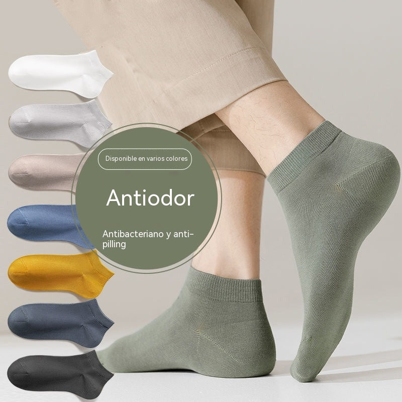 🧦【8 pares】Calcetines cortos de algodón finos, transpirables y absorbentes para hombre, ideales para el verano.