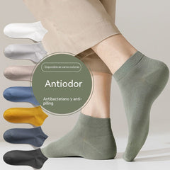 🧦【8 pares】Calcetines cortos de algodón finos, transpirables y absorbentes para hombre, ideales para el verano.