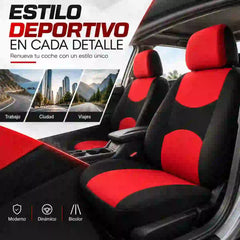 🚗【1 juego 25 euros】✨ Fundas de Asientos Universales para Coche (Incluye Fundas y Reposacabezas) | Tela de Punto Elástica, Suave y Transpirable | Lavable, Fácil de Instalar y Varios Colores 🪑