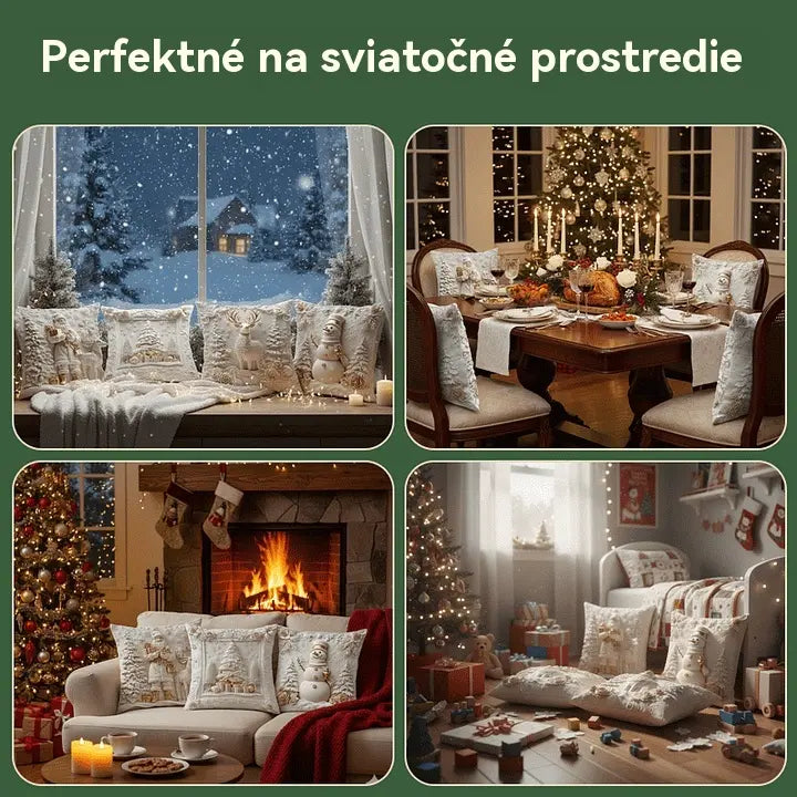 【4 kusy】Vánoční výprodej 49% SLEVA🎄Povlak na polštář s vánoční tématikou