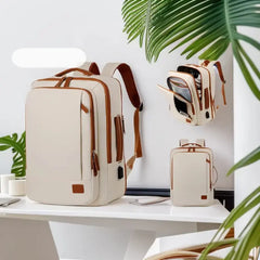 Mochila de viaje de gran capacidad con diseño de separación para ropa húmeda y seca, bolso informal