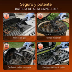 ✨Nuevo cepillo eléctrico inalámbrico para barbacoas, ideal para limpiar manchas de aceite difíciles en parrillas.