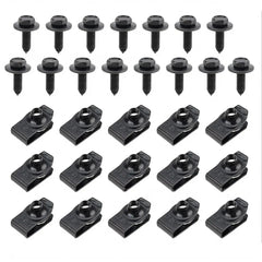 Clips para carrocería, pernos M6 y tuercas en U M6, tornillos de rosca puntiaguda 6m, tornillos M6, sujetadores de hierro.
