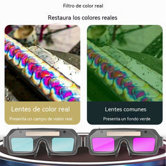 💥🔥🕶️Gafas de soldadura con oscurecimiento automático, doble protección contra el deslumbramiento y los rayos UV.