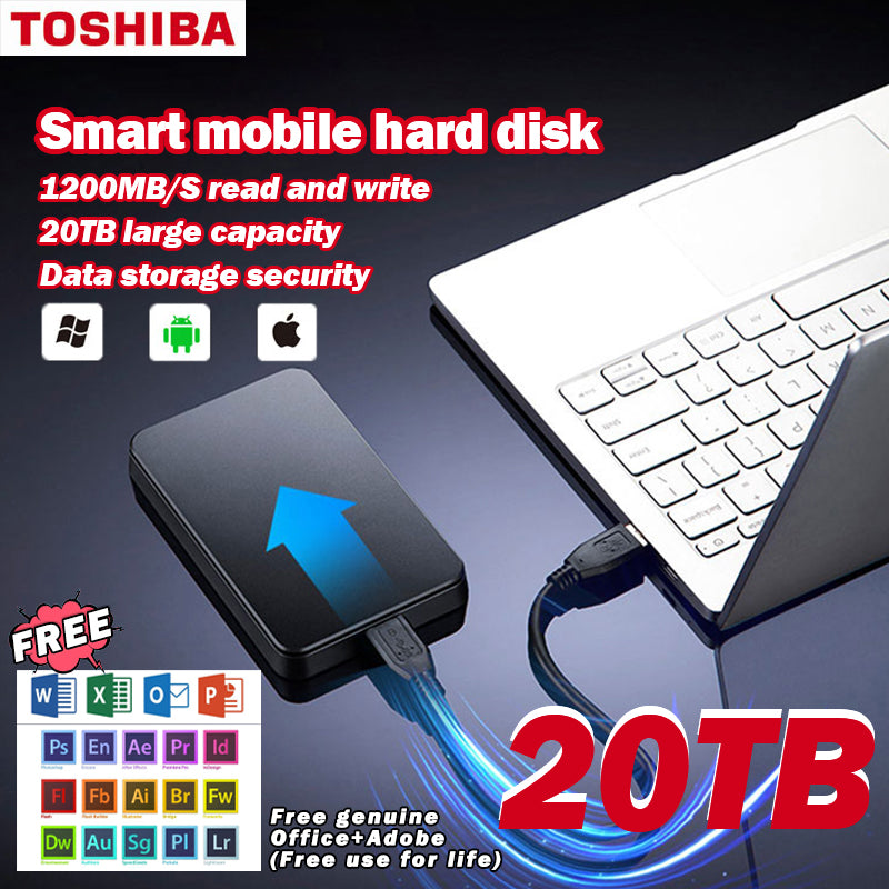 🔥50%off Disco duro móvil de gran capacidad de 20 TB + Office original gratis + Adobe