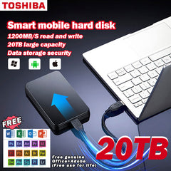 🔥50%off Disco duro móvil de gran capacidad de 20 TB + Office original gratis + Adobe
