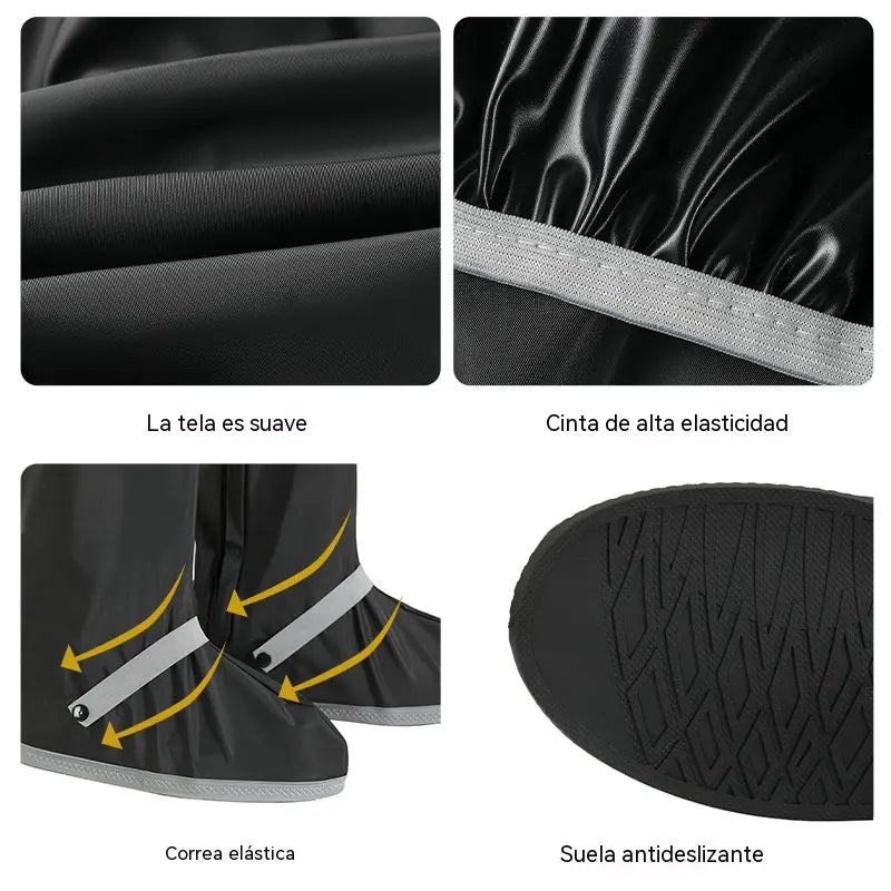🌧️✨Nuevos cubrezapatos antideslizantes, de caña alta, gruesos e impermeables, reutilizables, adecuados para días de lluvia, condiciones de barro y nieve.