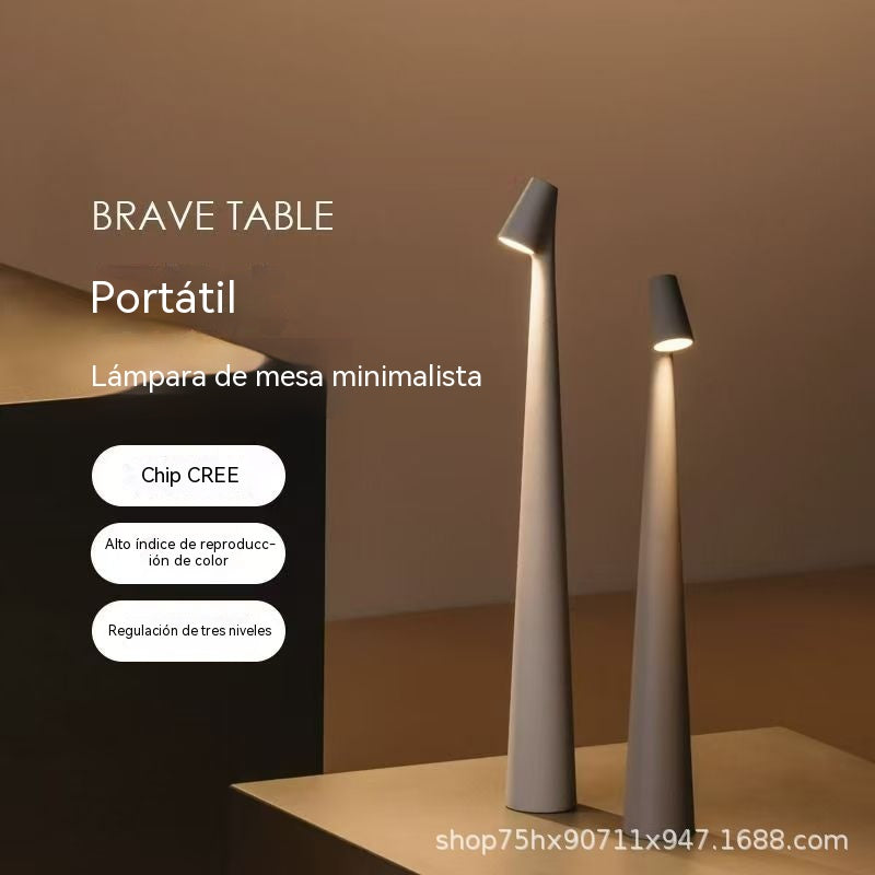 Lámpara de mesa/luz nocturna ajustable, lámpara de dormitorio portátil con sensor táctil | Carga USB