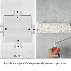 🏠【Un juego de 10 piezas cuesta 27 euros.】Clips de fijación para paneles de yeso, aptos para paneles de 1/2" y 5/8", para reparar paredes de paneles de yeso dañadas.
