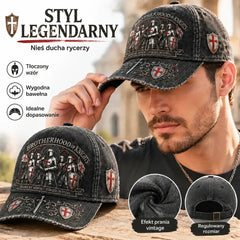 🛡️🧢 Czapka baseballowa Guardian Knight, regulowana, oddychająca i chroniąca przed słońcem.