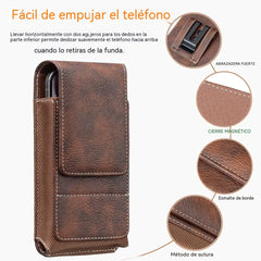 🔥 Funda para Móvil con Clip para Cinturón – Cierre Magnético, Resistente y con Ranura para Tarjetas