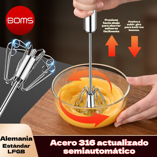 🎁🔥Compre 1 y obtenga 1 gratis（2 piezas）🎁Batidoras de huevos semiautomáticas y manuales de acero inoxidable