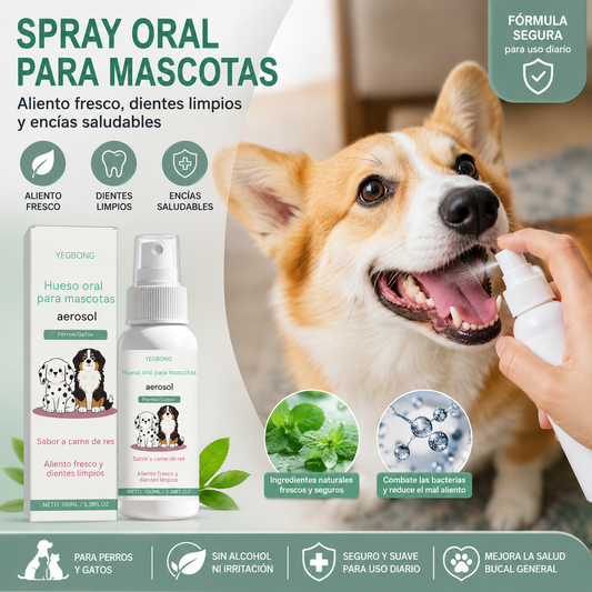 🐱🐶Spray bucal para mascotas para refrescar el aliento de tu mascota.