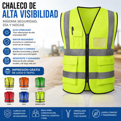 【Compra 1 y llévate 1 gratis】Chaleco reflectante para obras de construcción de verano, ropa reflectante, chaleco de seguridad, transpirable