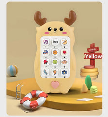 🎁2 piezas 25 euro🎨 Teléfono de juguete para bebés con diseño de ciervo: smartphone de simulación educativo bilingüe con música y cuentos para niños pequeños.