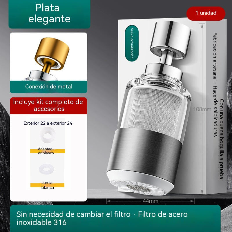 ✅✅【2 por 26 euros】💦👍🏻Filtro purificador de agua para grifo de acero inoxidable