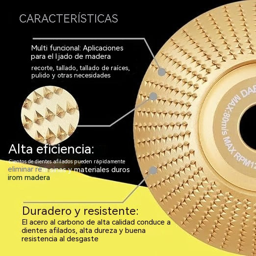 ⚙️🧰【3 piezas】Disco multifuncional para dar forma a la lijadora angular para madera