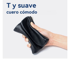 🔥Cartera unisex Pebble de piel auténtica con protección RFID🔥