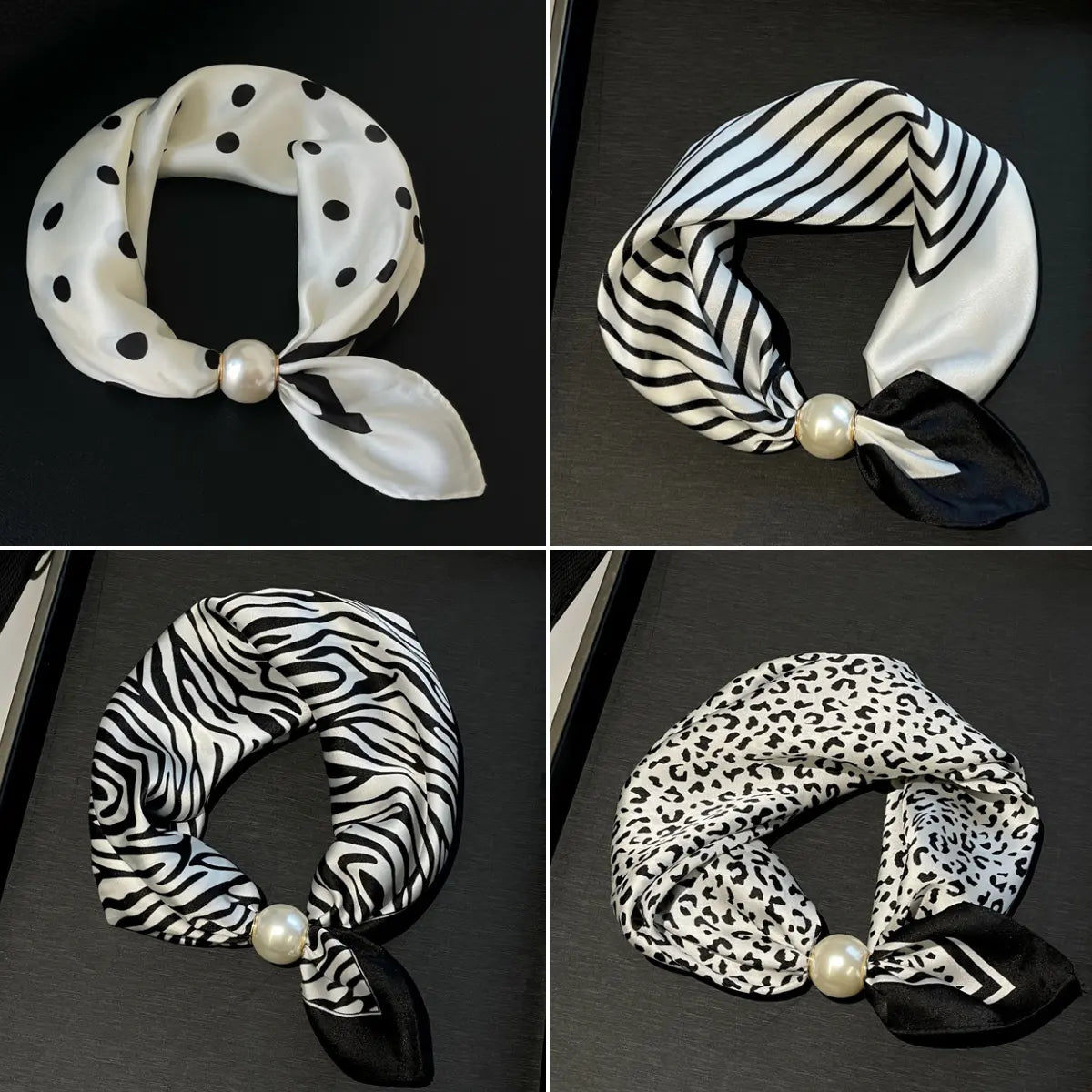 🏆🔥Nuevo diseño 2026【🔥4 piezas】✨ Crea un look encantador sin esfuerzo: Bufanda con cierre magnético de perlas🧣